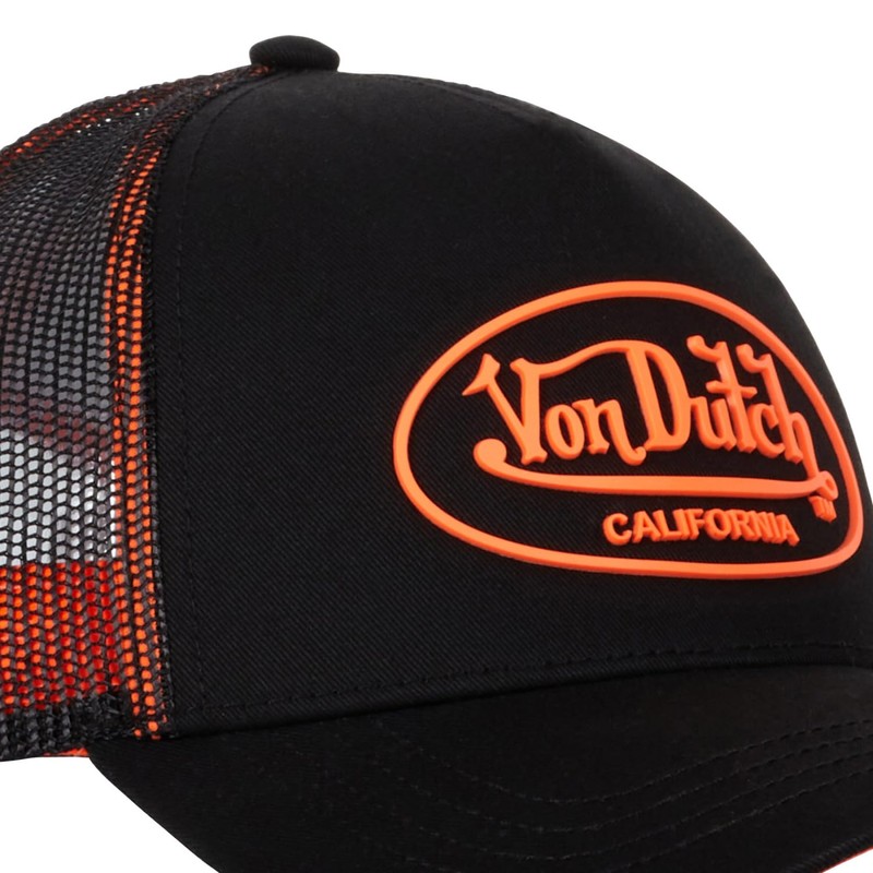 Von Dutch DOM Women Men Adjustable Trucker Cap, orange