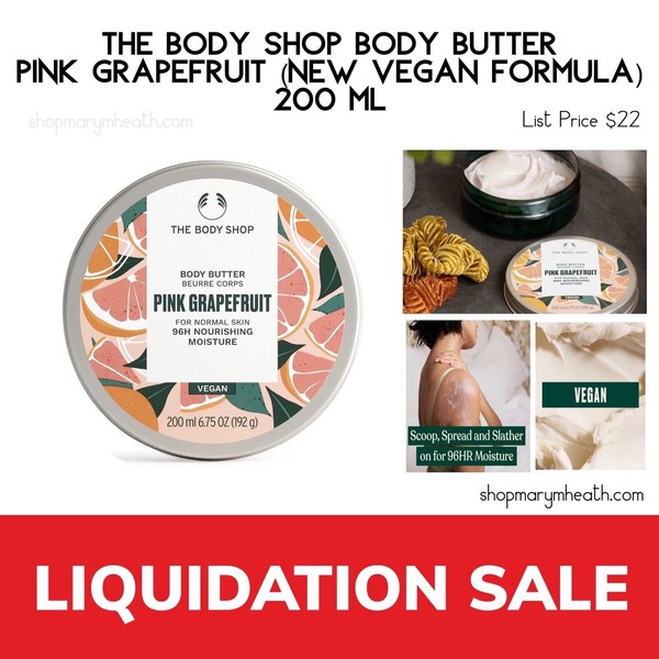 The Body Shop Pink Grapefruit Body Butter 6.75 fl oz 200 ml New Authentic Vegan