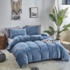 CLOTHKNOW Blue Bedding Duvet Cover Sets King 3Pcs Lake Blue
