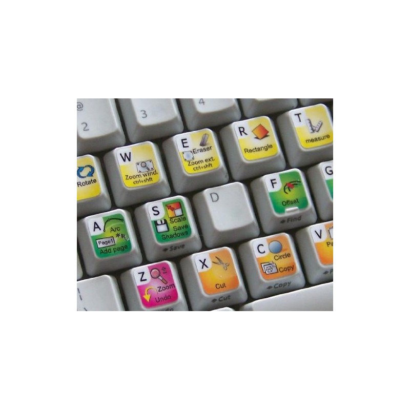 TRIMBLE SKETCHUP KEYBOARD STICKERS SHORTCUT