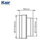 Kair Ducting Reducer 100mm to 80mm Duct Pipe Reduction Connector