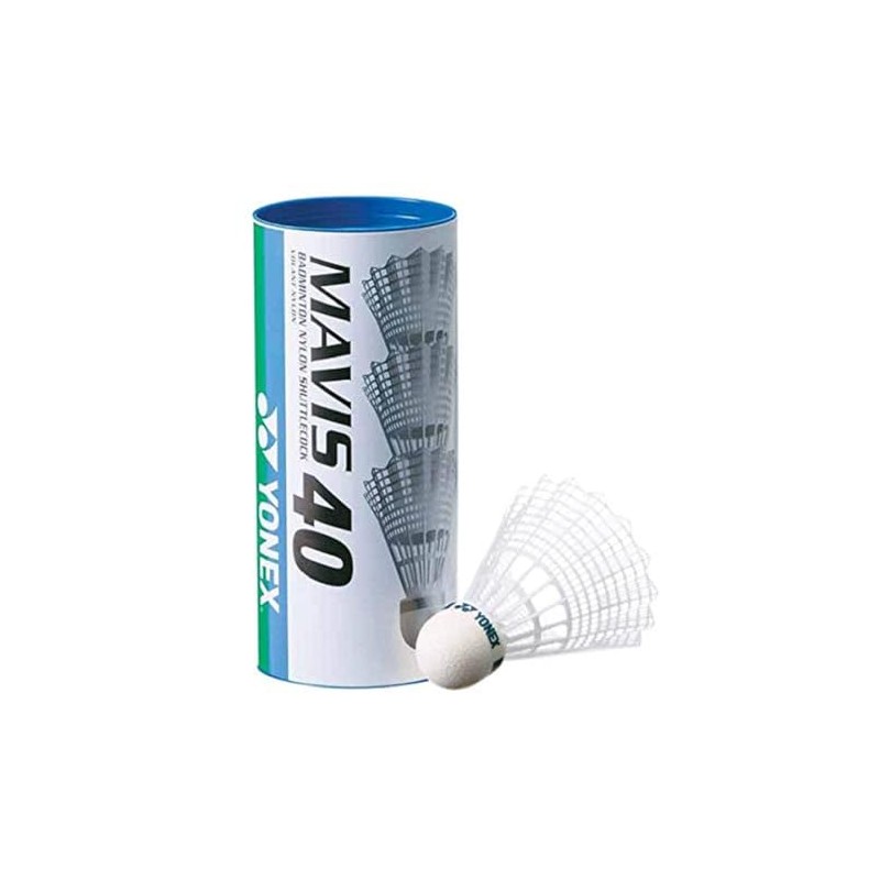 Yonex Badminton Shuttle, MAVIS 40P (Nylon + Synthetic Cork), Set
