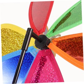 IWOWHERO 4pcs Handheld Pinwheel Flower Windmill Colorful Windmills Yard Garden Pinwheel Decoration Lawn Wind Outdoor Sunflower Decor Kid Toys Windmill for Garden Child Props Plastic