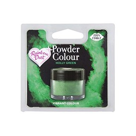 Rainbow Dust Edible Matt Powder Dust Colour 4g Holly Green