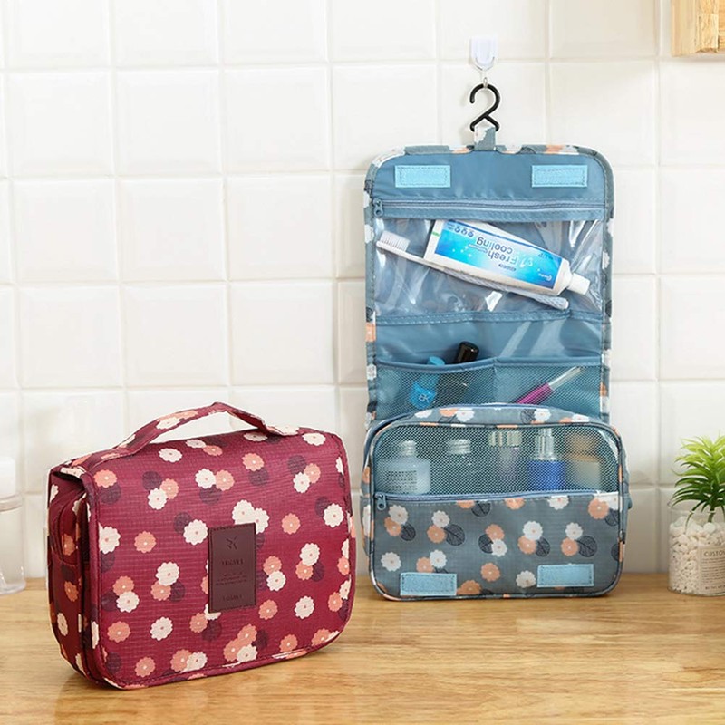Sechunk Waterproof Travel Toiletry Bags Hanging Multi-function Cosmetic Bag Makeup