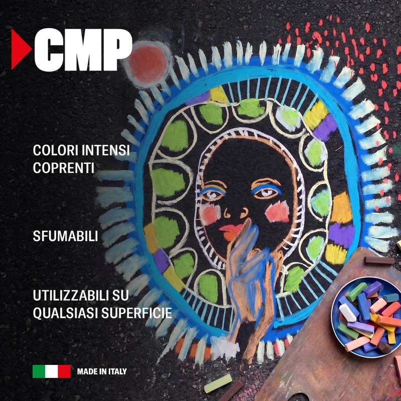 CMP POLICROMI GESSI INTENSI PER ARTISTI, 24 PEZZI