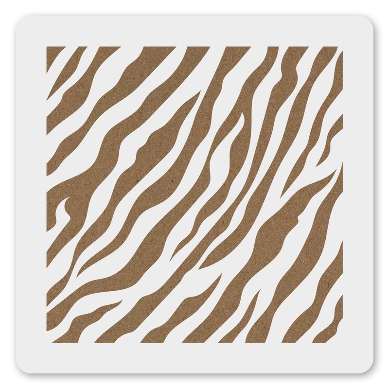 MAGJUCHE Tiger Print Stencil 6 Inches, Reusable Animal Print Stencil