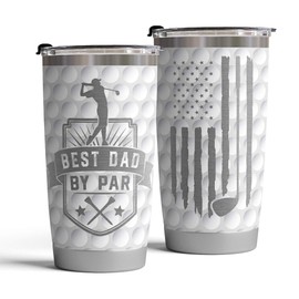 Golf Gifts for Dad, 20 oz Stainless Steel Mug, Birthday Gifts For Dad from Daughter, Gifs for Father from Son, Daddy Tumbler for Dad, Dad Birthday Gift, Fathers Day Gift (By Par Golf - 20oz)