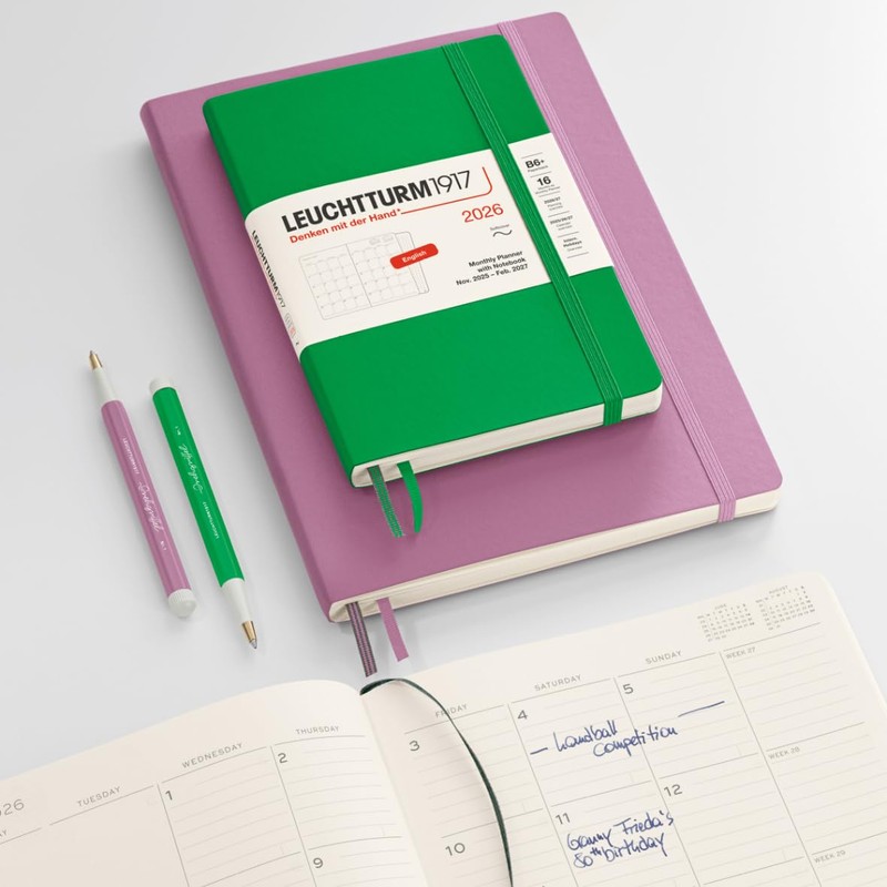 LEUCHTTURM1917 372789 Monthly Planner & Notebook Composition (B5) 2026, 16