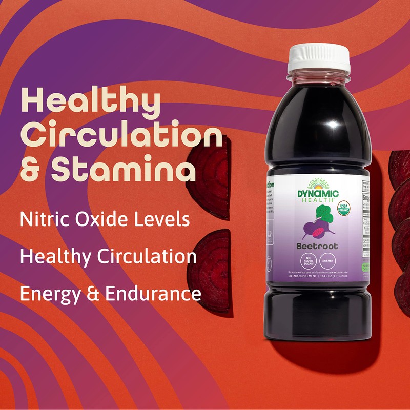 Dynamic Health Certified Organic Beetroot Juice Concentrate, No Added Sugar,
