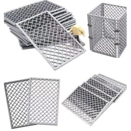 Unbranded Chain Link Fence Building Block Set Brand Compatible 4 Panels W/Connectors 20 Pc