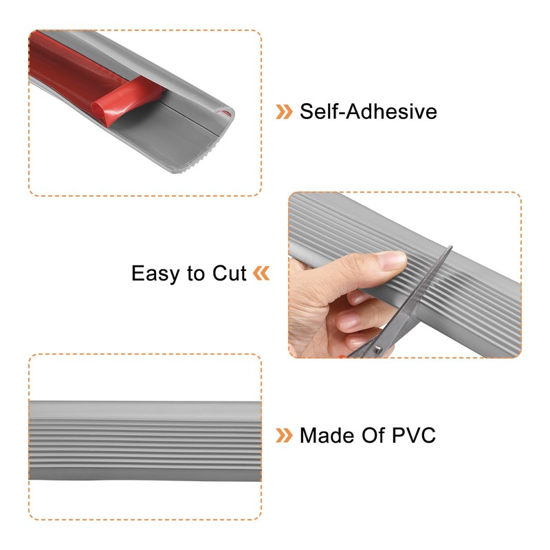 sourcing map Stair Edge Vinyl Stair Nosing Protector Non-Slip Stair