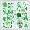 Whaline 9 Sheets Mental Health Awareness Window Clings Green Ribbon