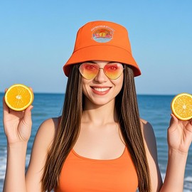 MYHUNJA Bucket Hat, orange, Unit size
