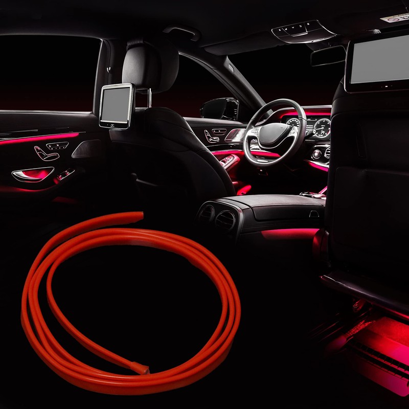 X AUTOHAUX 1 Meter/3ft Car Interior USB EL Wire String
