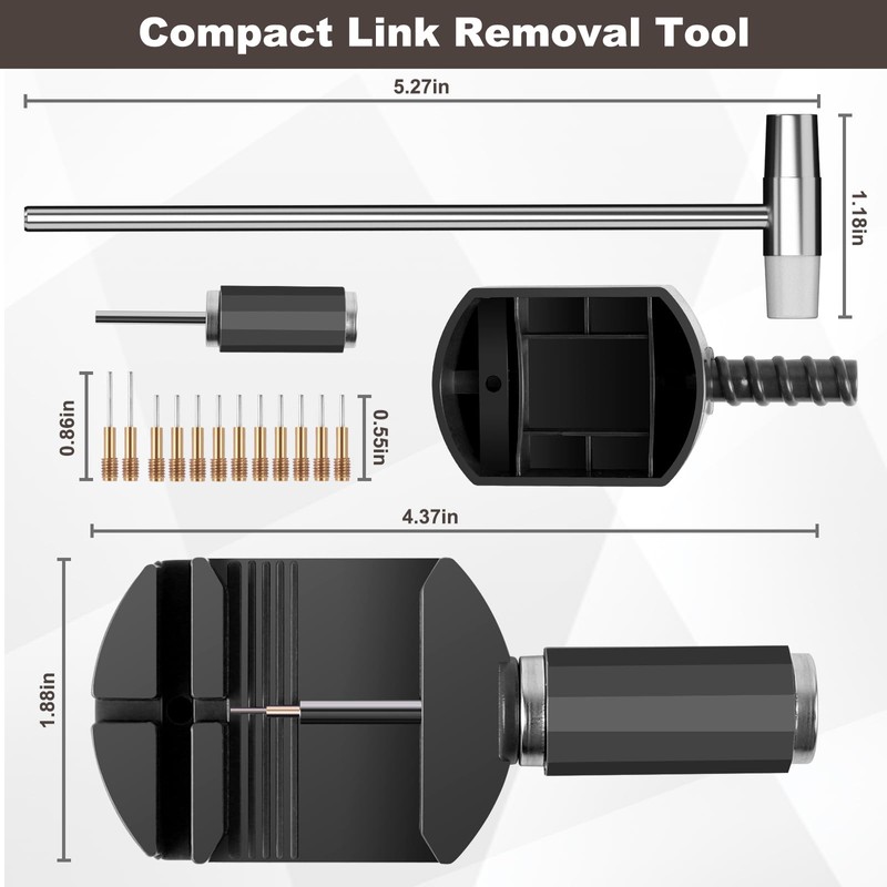 BYNIIUR Watch Link Removal Kit, Watch Adjustment Band Resizing Tool