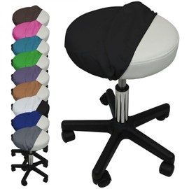 Linxor® Terry Protective Cover for Round Stool – 9 Colours – EG Standard, , , black,