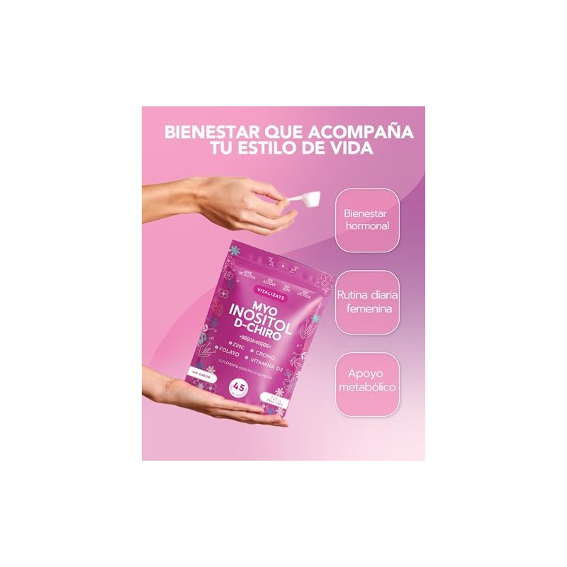 Myo Inositol Chiro Platinum 4000mg Fórmula Mejorada Folato Zinc Cromo