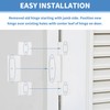 BANLIN 3Pack Storm Door Hinge White Aluminum 1/8 inch Grooved