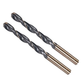 CoCud Twist Drill Bit 8.5mm Cutting Edge Titanium Nitride Coated High Speed Steel 4341 Round Shank for Stainless Steel Drilling Machine 2pcs