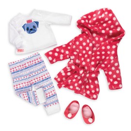 Our Generation – 18-inch Doll Clothes – Pajama Outfit – Hooded Bathrobe – Pretend Play – Toys for Kids Ages 3 and Up – Snuggle Up