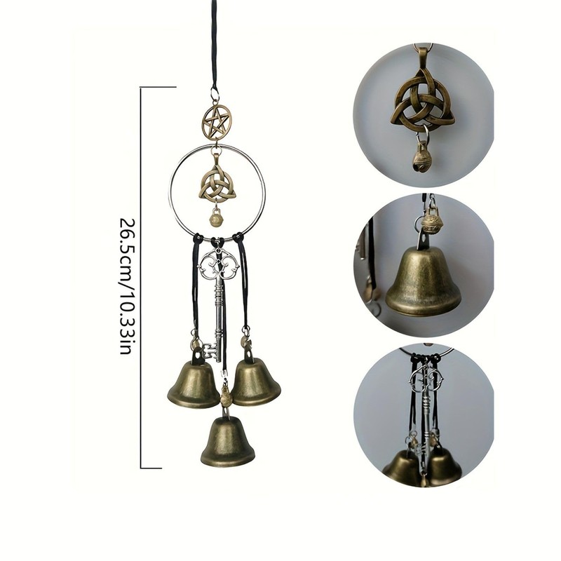 Witch Bells,Witches Bells for Home Protection,Handcrafted Witchcraft Decor,Decorative Wind Chimes