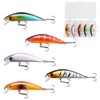 ANCL Slow Sinking Minnow 7.5g Lure Set Ajing Mebaling Camas