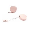 Tape Measure Body Leather Retractable Pink Heart Shaped Small Sewing