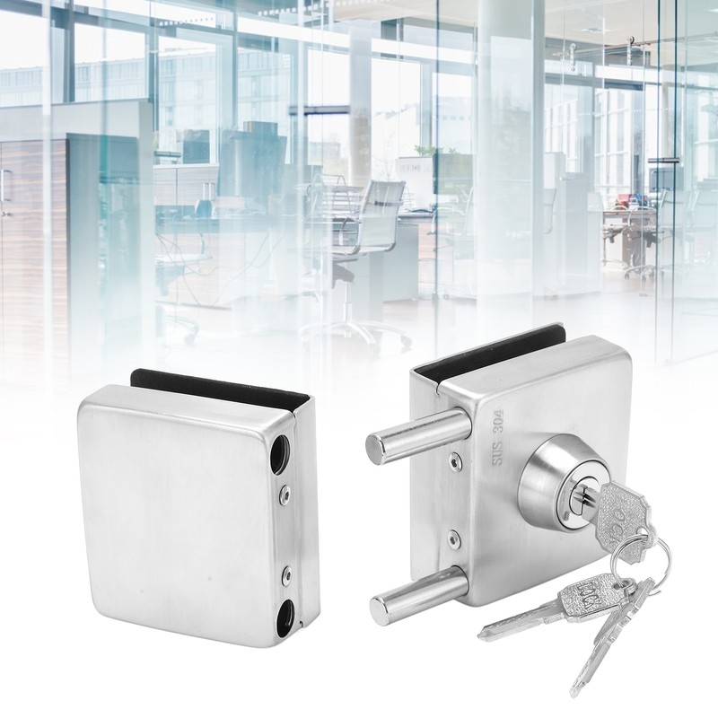 2PCS Push Sliding Gate Lock Corrosion Resistant Antioxidant Stainless Steel