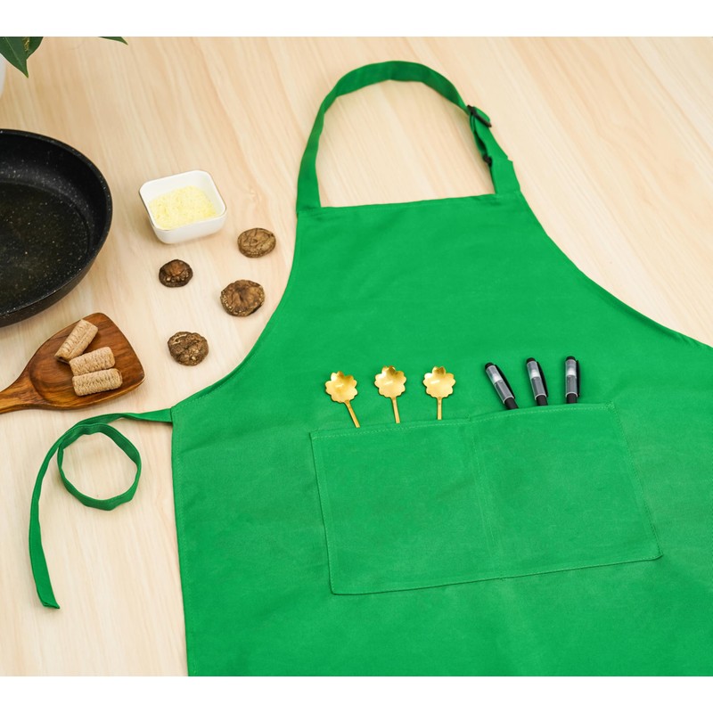 H.BETTER Kid Apron Adjustable Strap with 2 Pockets Painting Cooking