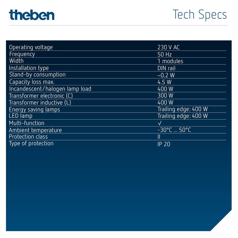 Theben 5410130 DIMAX 541 plus E I Universal Dimmer I