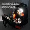 MELOTOUGH LED-Light Rolling Tool bag with Telescoping Handle Heavy Duty