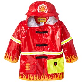 Kidorable Boys' Little Fireman All Weather Waterproof Coat, Red, (6/7)