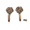 Yueton Pack of 2 Vintage Rose Pattern Coat Hat Handbags