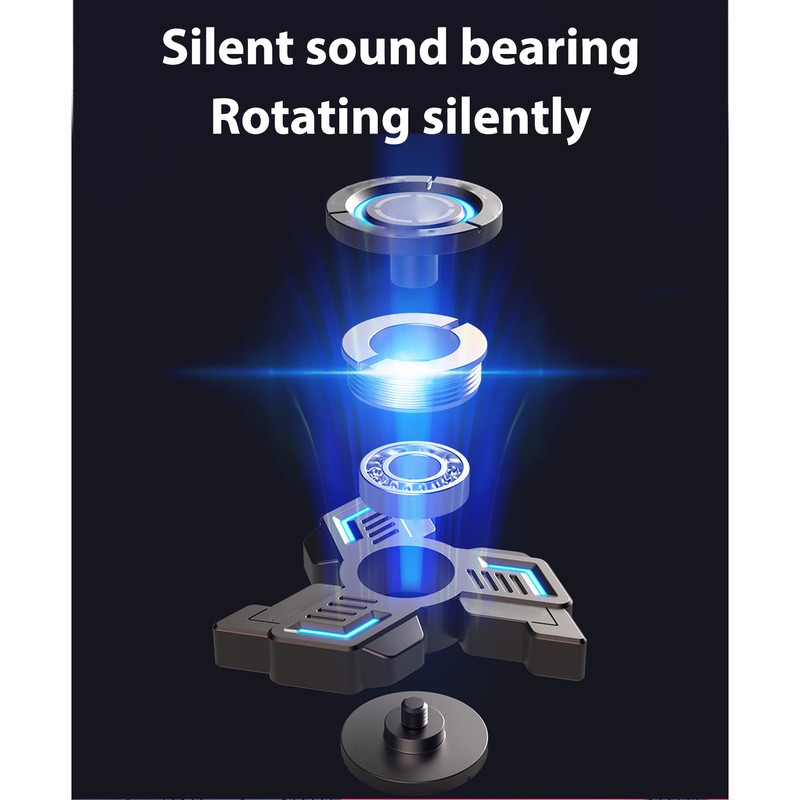 Fingertip Gyroscope Luminous Reduce Anxiety Metal Rotating Decompression Toy with