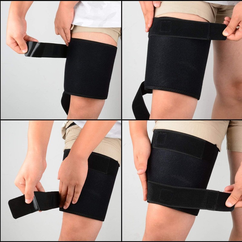 Thigh Brace Support, Neoprene Thigh Wrap Hamstring Compression Thigh Sleeve