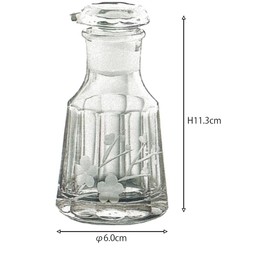 Ramen Closure: 廣田 glassmaking 272 – DN Fires 切子 mistaking Pointing in winter, Plum φ 6.0 xH11 X in 100ml 273448 Made in Japan