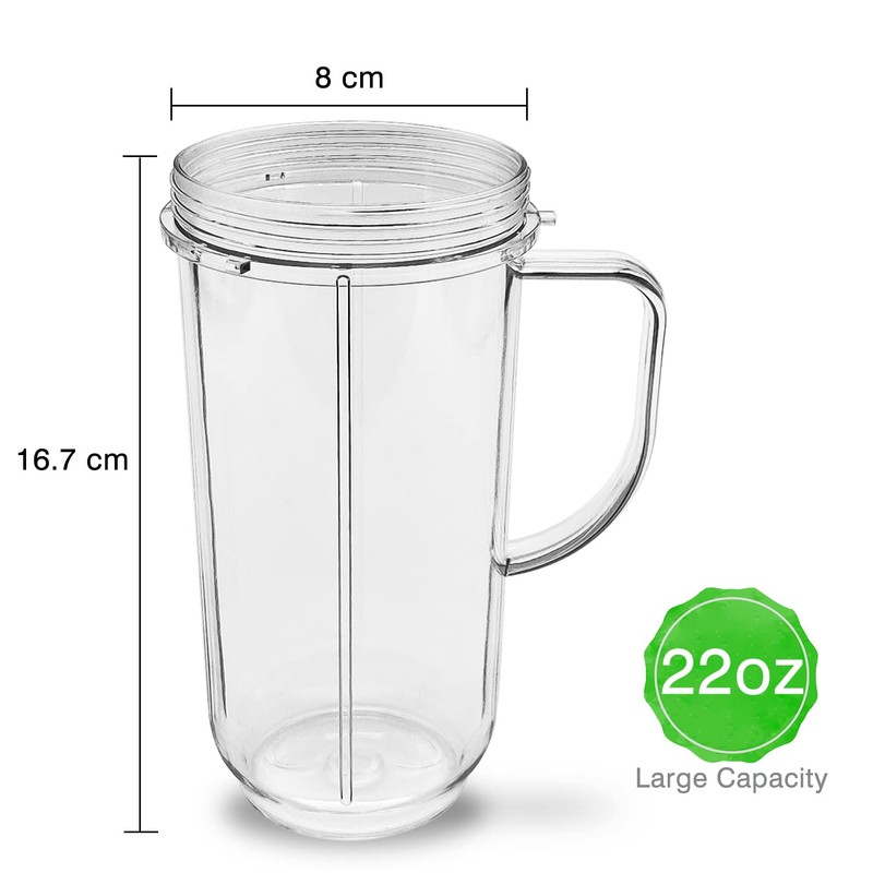 Yur1help MB-00122oz Cups Compatible with NutriBullet Magic Bullet 200W Blender