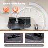 MEETION Ergonomic Wireless Keyboard Mouse, 2.4GHz Split Palm Rest Keyboard