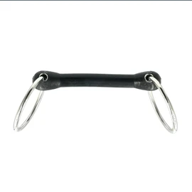 Equine Smile ES0101 Snaffle Bit Flexible Rubber Bar Ring Diameter 65 mm Bit Thickness 23 mm (12.5 cm)
