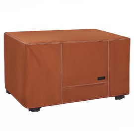 NettyPro Fire Pit Cover Rectangular Waterproof Outdoor Firepit Cover for Gas Propane Fire Pit Table Rectangle, 54 x 28 x 24 inch, Brown