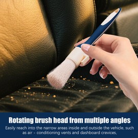 Car Interior Cleaning Brush,Automotive Dust Removal Tool - 360 Degree Rotating, Non-Scratch, Vehicle Detailing Supplies For Upholstery Care Vent Care Auto Maintenance