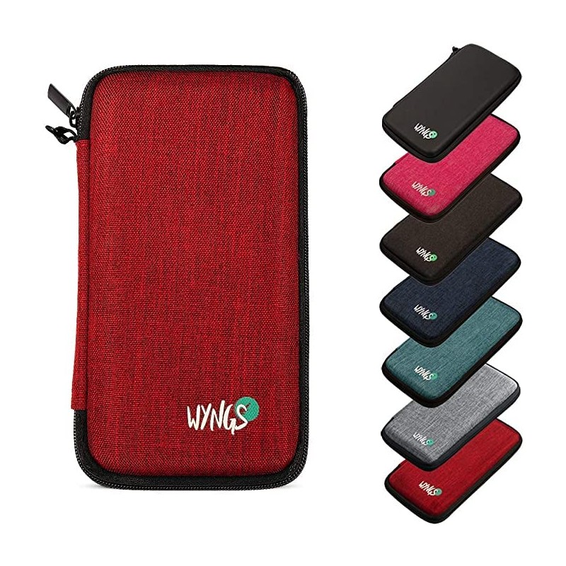 Casio fx-87DE X including a WYNGS protective case in Red