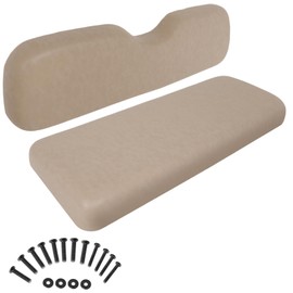 SCITOO Rear Replacement Cushions for Golf Cart Rear Seat, Golf Cart Cushion Back Seat for EZGO TXT RXV ST for ST Sport for Valor Models for Club Car, Tan, Rear, 2 Piece Set