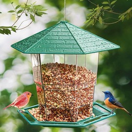 EALLOO Outdoor Hanging Telescopic Hummingbird Feeder – Adjustable Height, Foldable Durable & Leak-Proof, Perfect for Garden, Patio, and Yard Outdoor Garden Décor (Green)