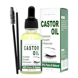 Aceite de Ricino Serum para Fortalecer, Alargar y Nutrir las Pestañas y Cejas, estimula Crecimiento Pestañas Fórmula Concentrada