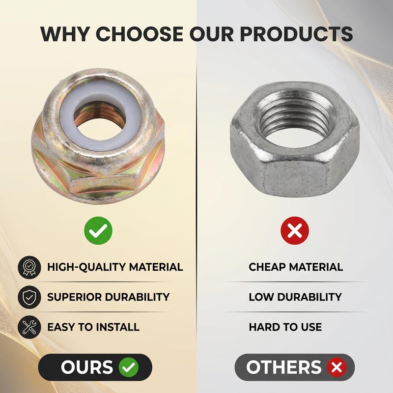 M10 x 1.25 nut, universal M10 x 1.25 leaf nut