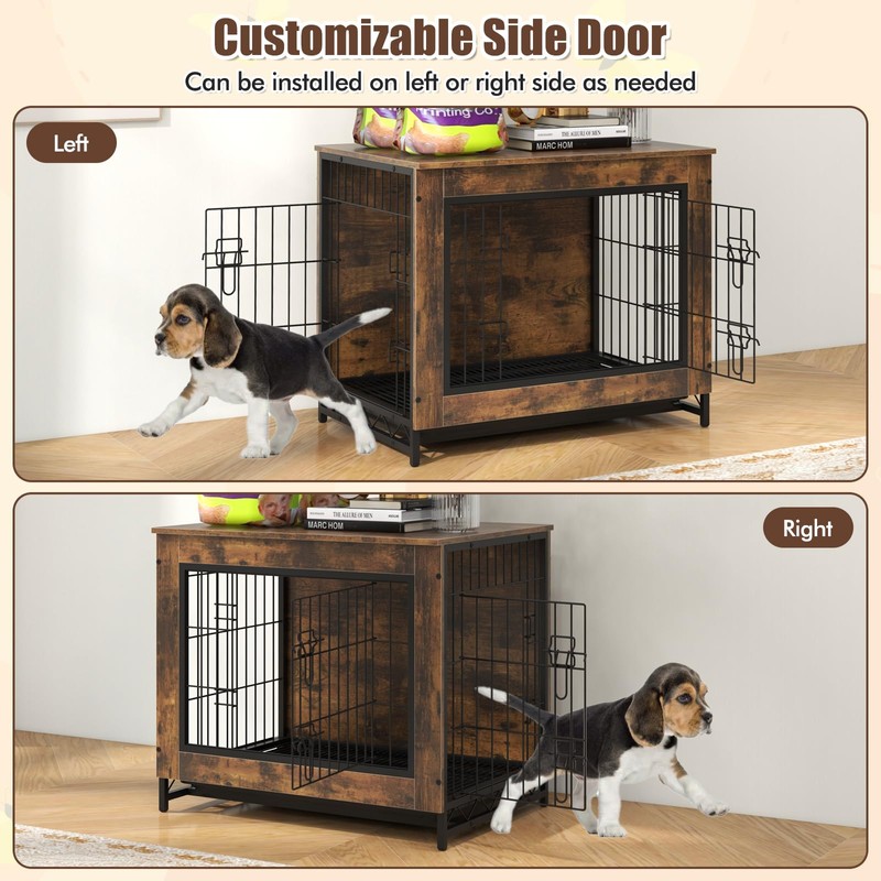 Giantex Dog Crate Furniture - 27" L Dog Kennel Side