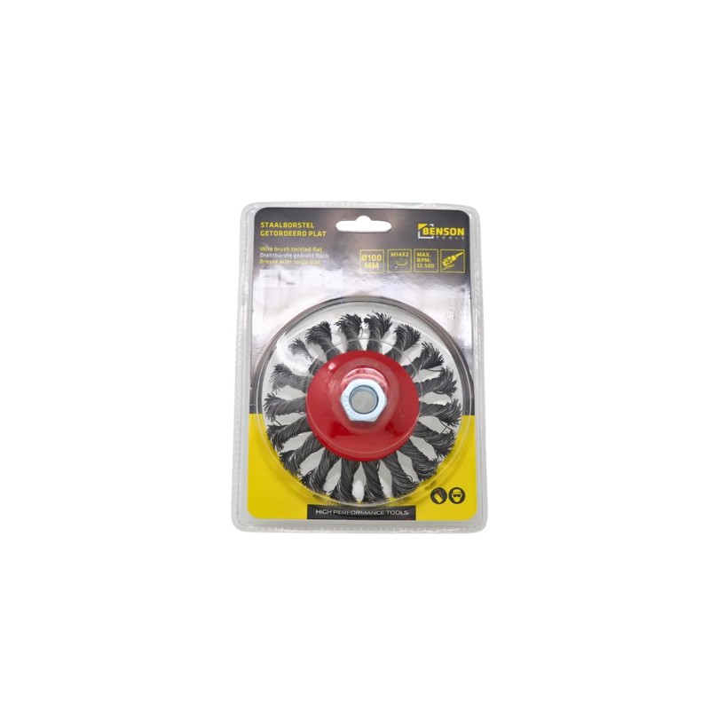 Twisted Wire Brush for Angle Grinder Flat 100 mm -