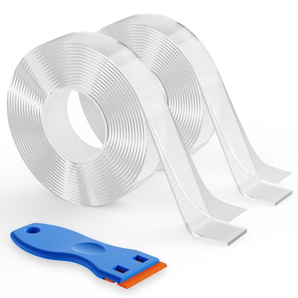 UNISAME Extra Strong Double Sided Tape Heavy Duty Removable Clear